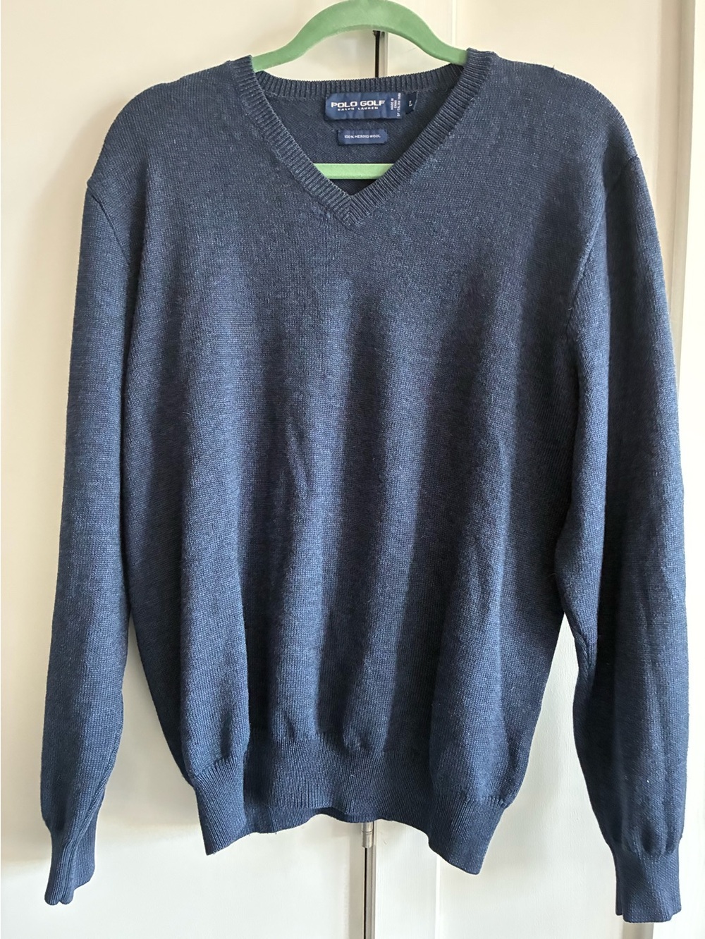 Ralph Lauren. Polo Golf Navy V-Neck Sweater - Men's